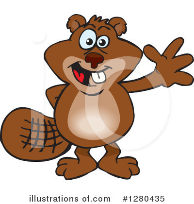Beaver Clipart #1280435 by Dennis Holmes Designs