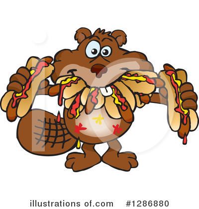 Royalty-Free (RF) Beaver Clipart Illustration by Dennis Holmes Designs - Stock Sample #1286880