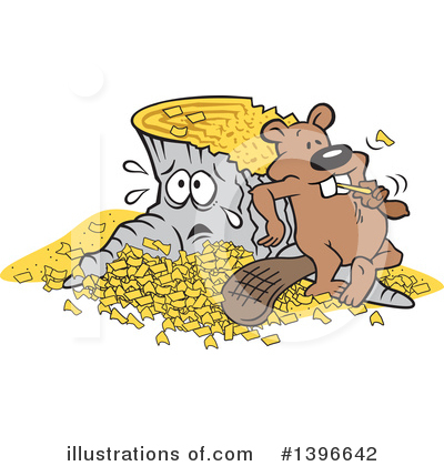 Royalty-Free (RF) Beaver Clipart Illustration by Johnny Sajem - Stock Sample #1396642