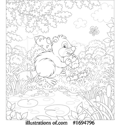 Royalty-Free (RF) Beaver Clipart Illustration by Alex Bannykh - Stock Sample #1694796