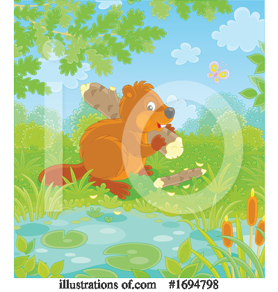 Royalty-Free (RF) Beaver Clipart Illustration by Alex Bannykh - Stock Sample #1694798