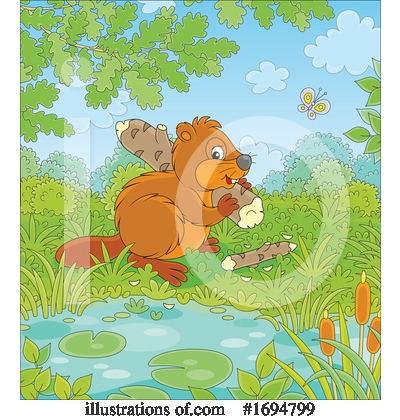 Royalty-Free (RF) Beaver Clipart Illustration by Alex Bannykh - Stock Sample #1694799