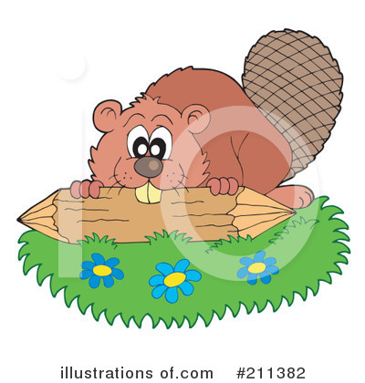 Royalty-Free (RF) Beaver Clipart Illustration by visekart - Stock Sample #211382