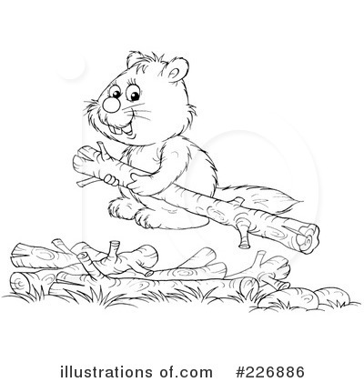 Royalty-Free (RF) Beaver Clipart Illustration by Alex Bannykh - Stock Sample #226886