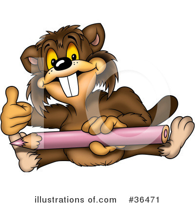 Royalty-Free (RF) Beaver Clipart Illustration by dero - Stock Sample #36471