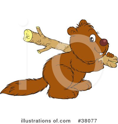 Royalty-Free (RF) Beaver Clipart Illustration by Alex Bannykh - Stock Sample #38077