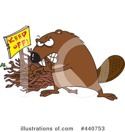 Royalty-Free (RF) Beaver Clipart Illustration by toonaday - Stock Sample #440753