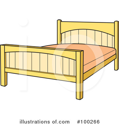 Royalty-Free (RF) Bed Clipart Illustration by Lal Perera - Stock Sample #100266