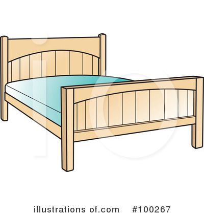 Royalty-Free (RF) Bed Clipart Illustration by Lal Perera - Stock Sample #100267