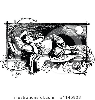 Royalty-Free (RF) Bed Time Clipart Illustration by Prawny Vintage - Stock Sample #1145923