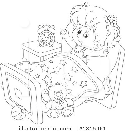 Royalty-Free (RF) Bed Time Clipart Illustration by Alex Bannykh - Stock Sample #1315961
