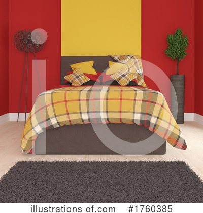 Royalty-Free (RF) Bedroom Clipart Illustration by KJ Pargeter - Stock Sample #1760385