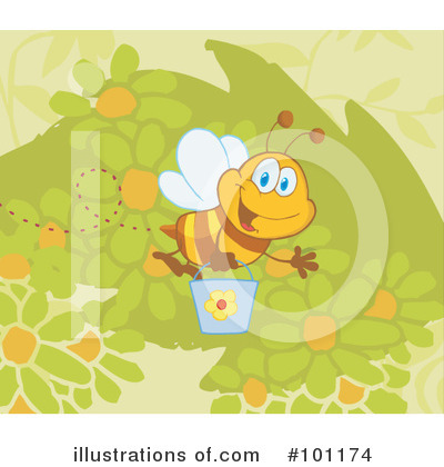 Royalty-Free (RF) Bee Clipart Illustration by Hit Toon - Stock Sample #101174