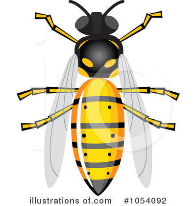 Royalty-Free (RF) Bee Clipart Illustration by vectorace - Stock Sample #1054092