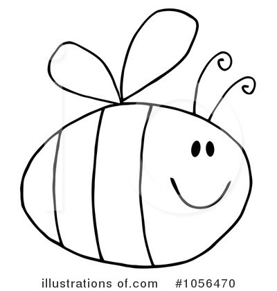 Royalty-Free (RF) Bee Clipart Illustration by Hit Toon - Stock Sample #1056470