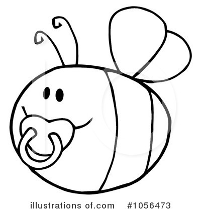 Royalty-Free (RF) Bee Clipart Illustration by Hit Toon - Stock Sample #1056473