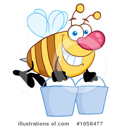 Royalty-Free (RF) Bee Clipart Illustration by Hit Toon - Stock Sample #1056477