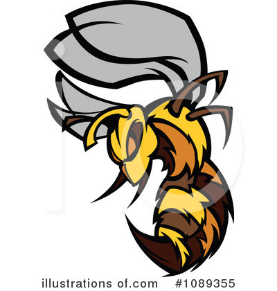Royalty-Free (RF) Bee Clipart Illustration by Chromaco - Stock Sample #1089355