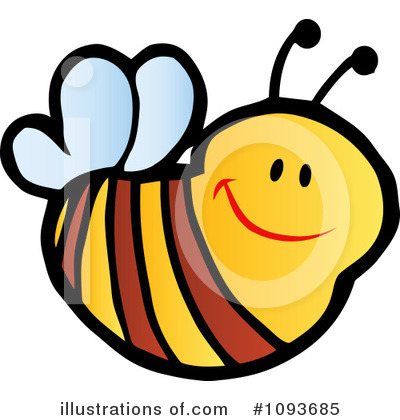 Royalty-Free (RF) Bee Clipart Illustration by Hit Toon - Stock Sample #1093685