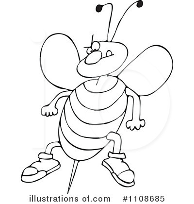 Royalty-Free (RF) Bee Clipart Illustration by djart - Stock Sample #1108685