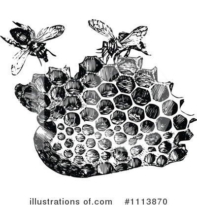 Royalty-Free (RF) Bee Clipart Illustration by Prawny Vintage - Stock Sample #1113870