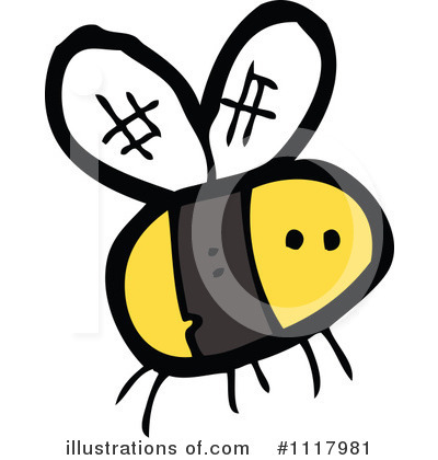 Royalty-Free (RF) Bee Clipart Illustration by lineartestpilot - Stock Sample #1117981