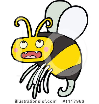 Royalty-Free (RF) Bee Clipart Illustration by lineartestpilot - Stock Sample #1117986