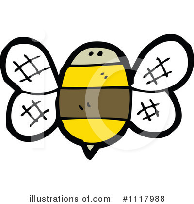 Royalty-Free (RF) Bee Clipart Illustration by lineartestpilot - Stock Sample #1117988