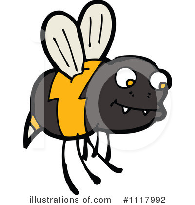 Royalty-Free (RF) Bee Clipart Illustration by lineartestpilot - Stock Sample #1117992