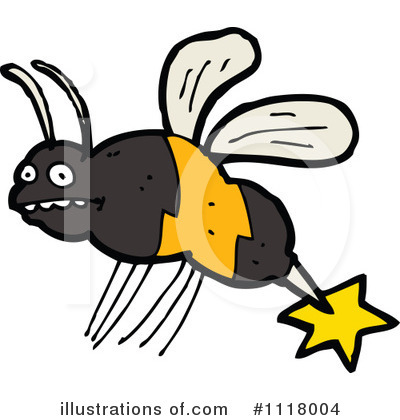 Royalty-Free (RF) Bee Clipart Illustration by lineartestpilot - Stock Sample #1118004