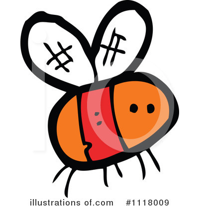 Royalty-Free (RF) Bee Clipart Illustration by lineartestpilot - Stock Sample #1118009