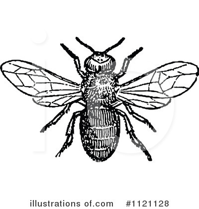 Royalty-Free (RF) Bee Clipart Illustration by Prawny Vintage - Stock Sample #1121128
