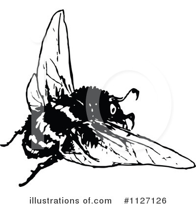 Royalty-Free (RF) Bee Clipart Illustration by Prawny Vintage - Stock Sample #1127126