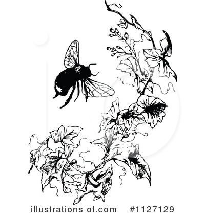 Royalty-Free (RF) Bee Clipart Illustration by Prawny Vintage - Stock Sample #1127129