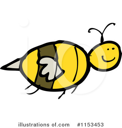 Royalty-Free (RF) Bee Clipart Illustration by lineartestpilot - Stock Sample #1153453