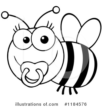 Royalty-Free (RF) Bee Clipart Illustration by Hit Toon - Stock Sample #1184576