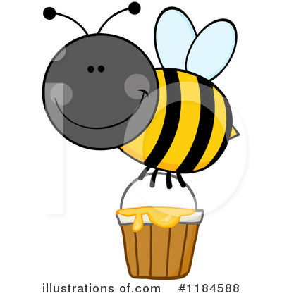 Royalty-Free (RF) Bee Clipart Illustration by Hit Toon - Stock Sample #1184588