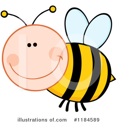 Royalty-Free (RF) Bee Clipart Illustration by Hit Toon - Stock Sample #1184589