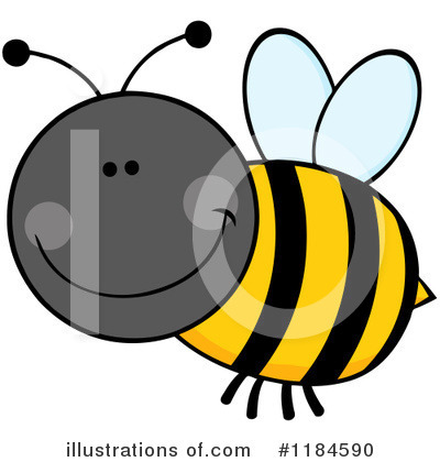 Royalty-Free (RF) Bee Clipart Illustration by Hit Toon - Stock Sample #1184590