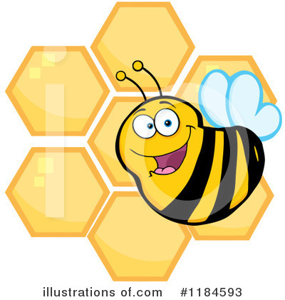 Royalty-Free (RF) Bee Clipart Illustration by Hit Toon - Stock Sample #1184593