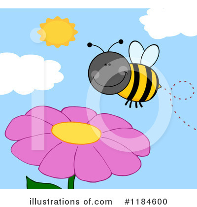 Royalty-Free (RF) Bee Clipart Illustration by Hit Toon - Stock Sample #1184600