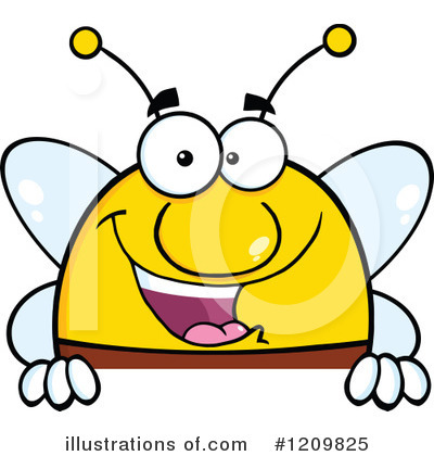 Royalty-Free (RF) Bee Clipart Illustration by Hit Toon - Stock Sample #1209825