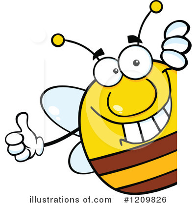 Royalty-Free (RF) Bee Clipart Illustration by Hit Toon - Stock Sample #1209826