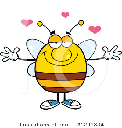 Royalty-Free (RF) Bee Clipart Illustration by Hit Toon - Stock Sample #1209834