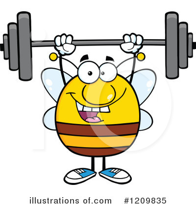 Royalty-Free (RF) Bee Clipart Illustration by Hit Toon - Stock Sample #1209835