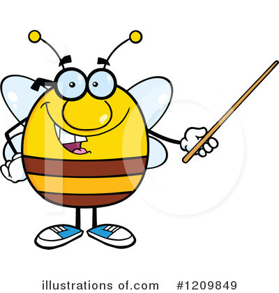 Royalty-Free (RF) Bee Clipart Illustration by Hit Toon - Stock Sample #1209849