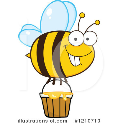 Royalty-Free (RF) Bee Clipart Illustration by Hit Toon - Stock Sample #1210710