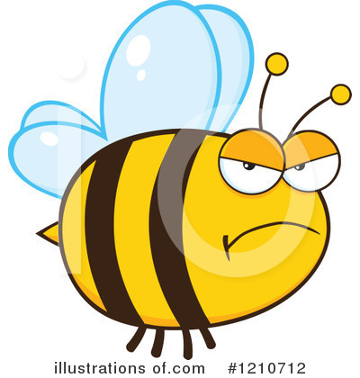 Royalty-Free (RF) Bee Clipart Illustration by Hit Toon - Stock Sample #1210712