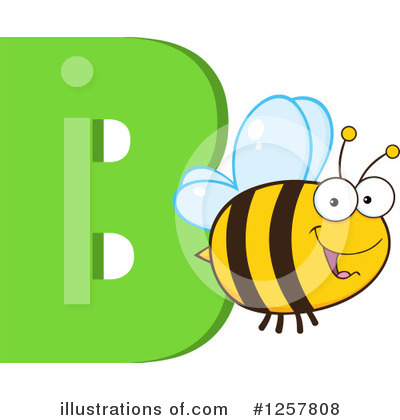 Royalty-Free (RF) Bee Clipart Illustration by Hit Toon - Stock Sample #1257808