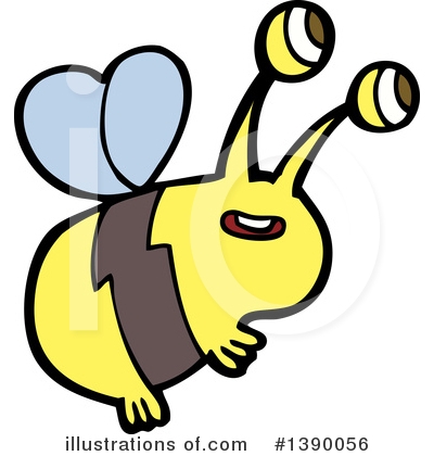 Royalty-Free (RF) Bee Clipart Illustration by lineartestpilot - Stock Sample #1390056